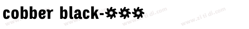 cobber black字体转换